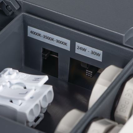 LED spoljašnja plafonska svetiljka sa senzorom pokreta BENO LED/24/30W/230V 3000/3500/4000K IP65 antracit, četvrtasta