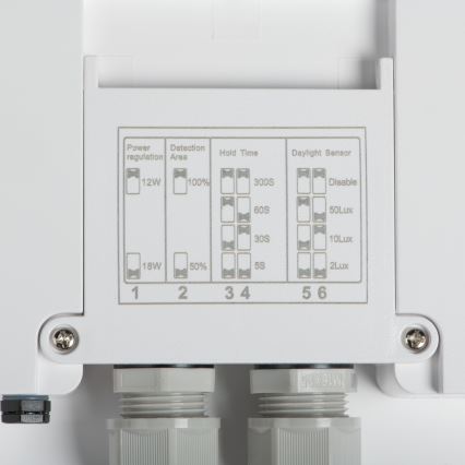 LED spoljna plafonska svetiljka sa senzorom pokreta BENO LED/24/30W/230V 3000/3500/4000K IP65 bela, kvadratna