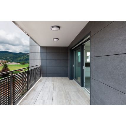 LED spoljašnje plafonsko svetlo sa senzorom pokreta BENO LED/24/30W/230V 3000/3500/4000K IP65, antracit, okruglog oblika