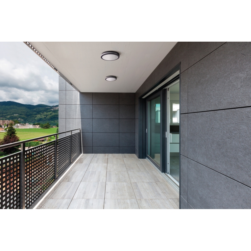 LED spoljašnje plafonsko svetlo sa senzorom pokreta BENO LED/24/30W/230V 3000/3500/4000K IP65, antracit, okruglog oblika