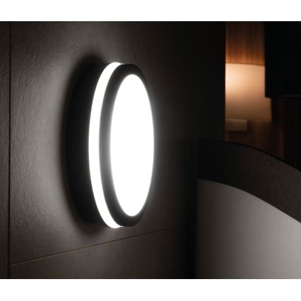 LED spoljašnje plafonsko svetlo sa senzorom pokreta BENO LED/24/30W/230V 3000/3500/4000K IP65, antracit, okruglog oblika