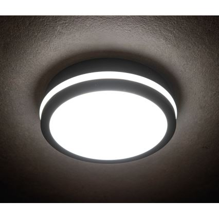 LED spoljno plafonsko svetlo sa senzorom pokreta BENO LED/12/18W/230V 3000/3500/4000K IP65 antracitno okruglo