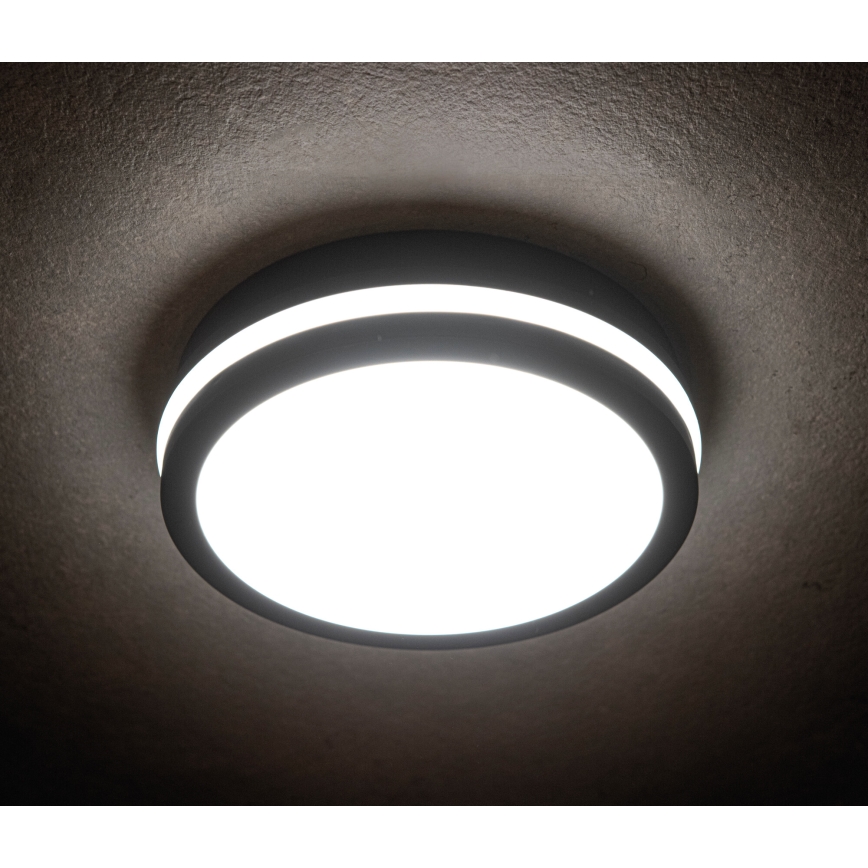 LED spoljno plafonsko svetlo sa senzorom pokreta BENO LED/12/18W/230V 3000/3500/4000K IP65 antracitno okruglo