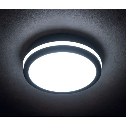 LED spoljno plafonsko svetlo sa senzorom pokreta BENO LED/12/18W/230V 3000/3500/4000K IP65 antracitno okruglo