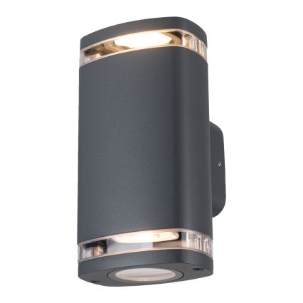 Spoljašnja zidna svetiljka ZEVI 2xGU10/10W/230V IP54 antracit