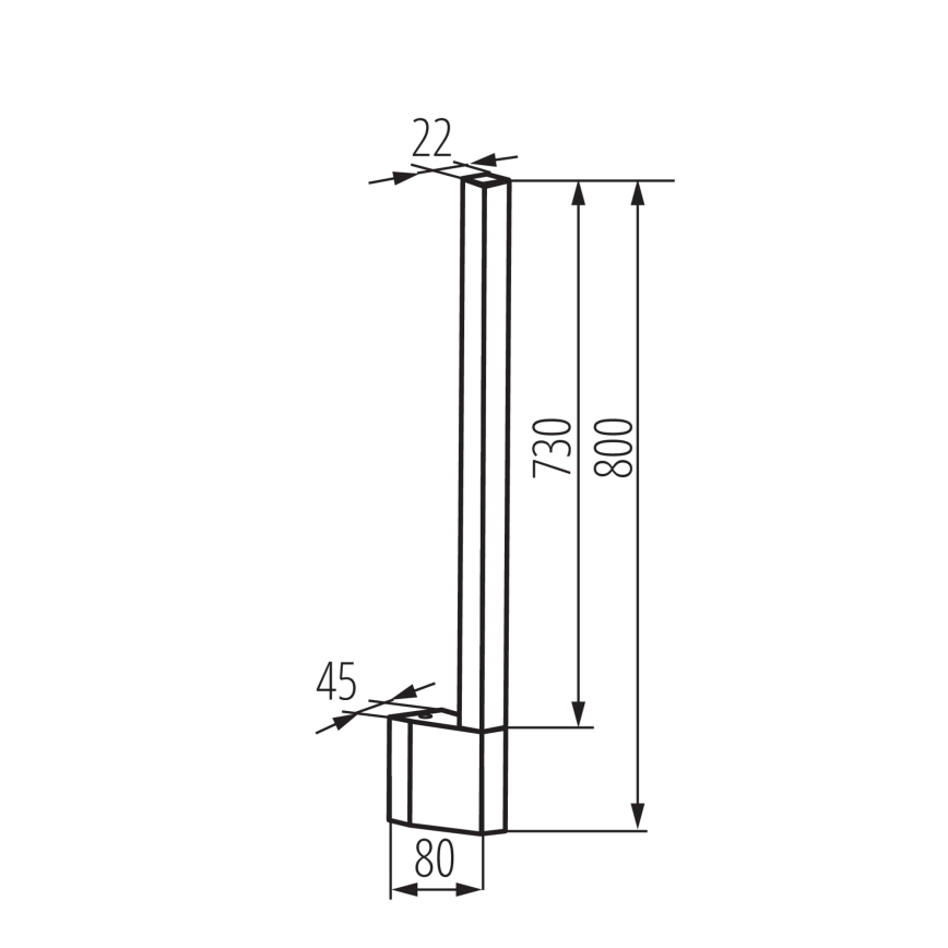 LED spoljašnje zidno svetlo YALTE LED/10W/230V 3000K IP54 crna