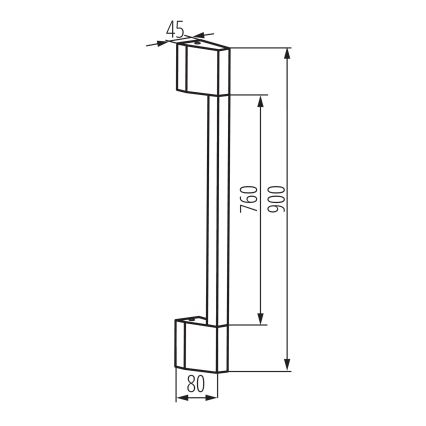 LED spoljašnje zidno svetlo YALTE LED/8W/230V 4000K IP54 crno