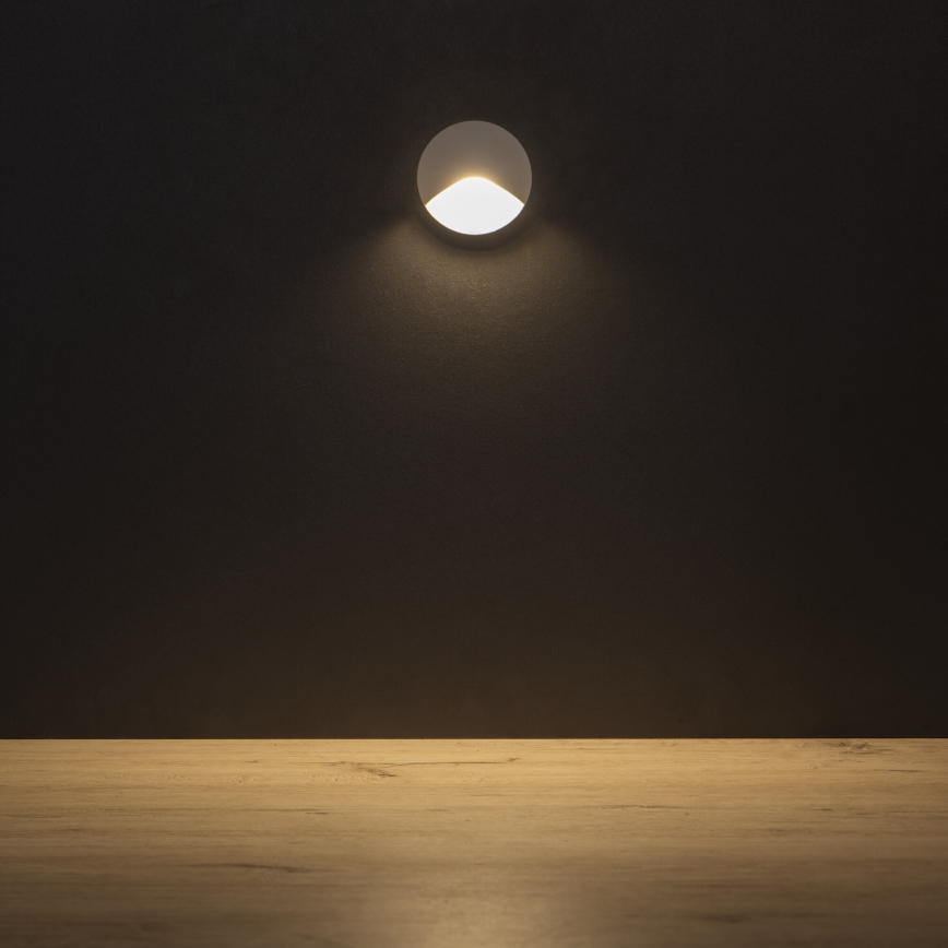 LED svetlo za stepenište EXIN LED/2,5W/230V 3000K IP65, belo, okruglo