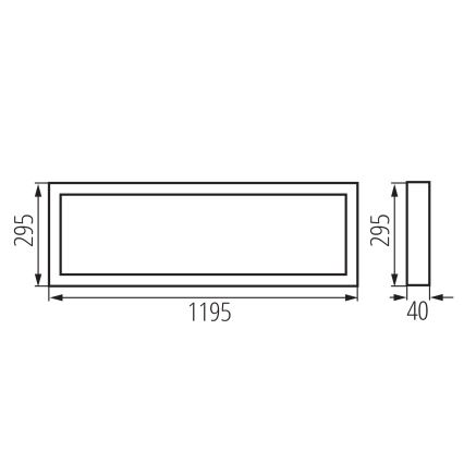 LED plafonski panel BLINGO UAIO LED/40W/230V 3000/4000/6500K 120x30 cm CRI 90 UGR19