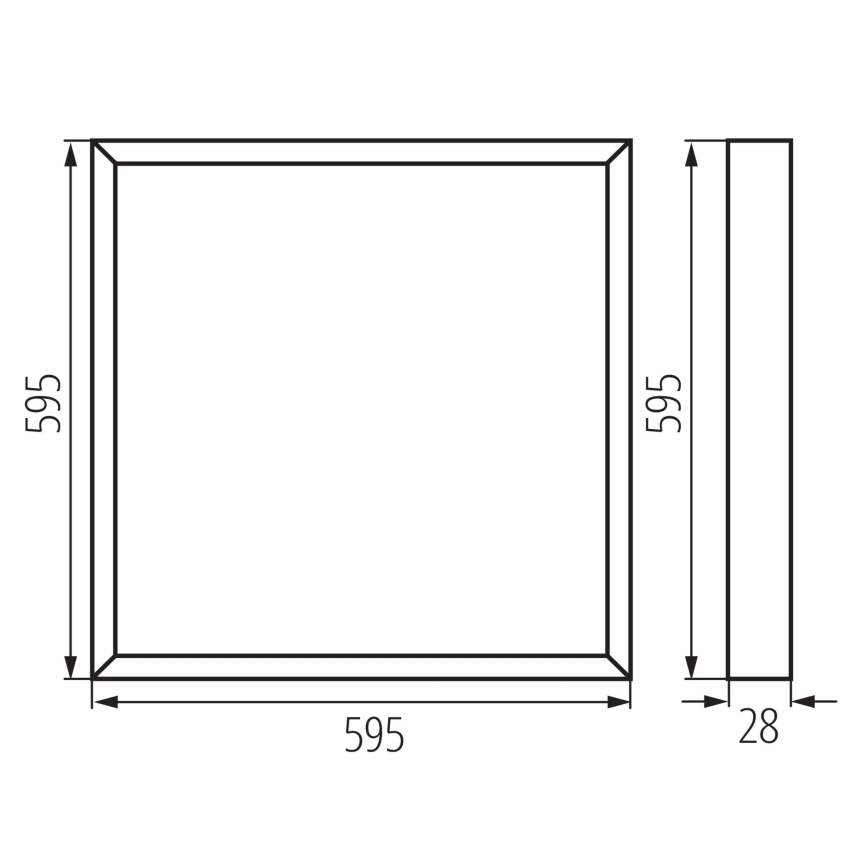 LED panel za spušteni plafon BLINGO UAIO LED/38W/230V 3000/4000/6500K 60x60 cm CRI 90 UGR19