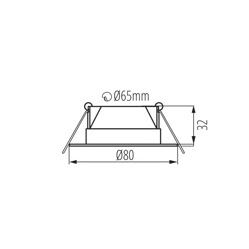 LED ugradno svetlo FIZU LED/4W/230V 3000/4000/6500K crna