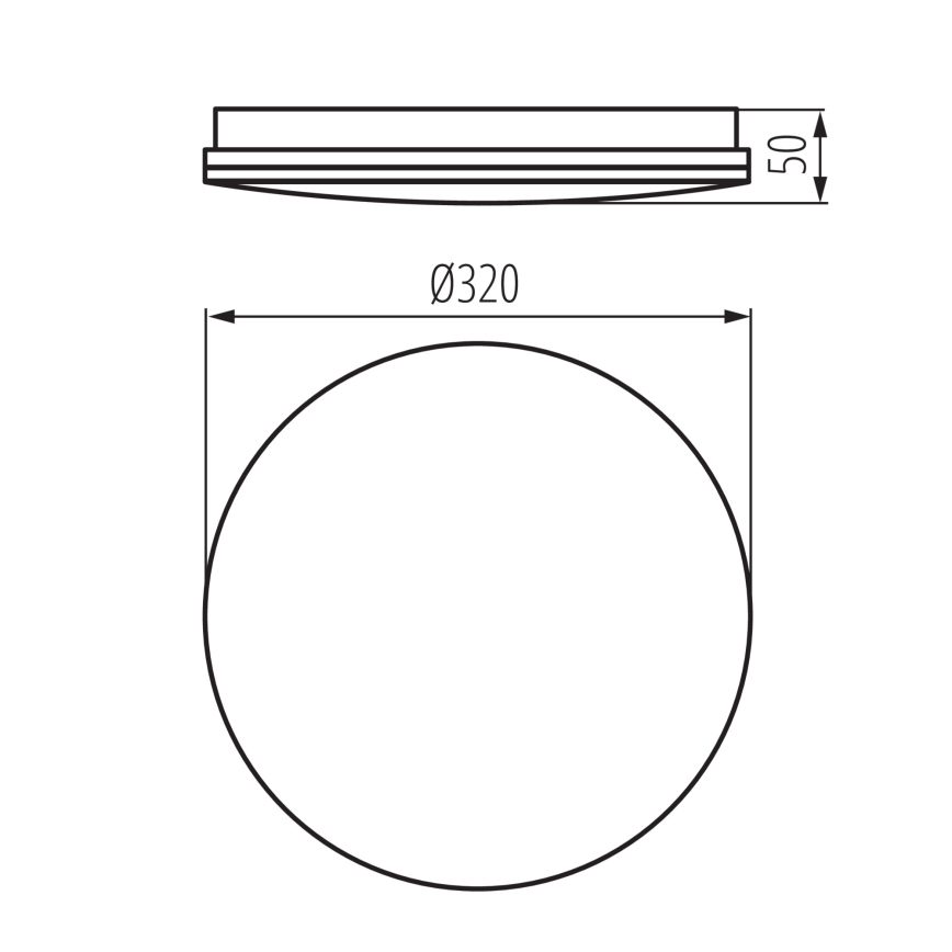 LED plafonsko svetlo za kupatilo ENELO LED/17W/230V, prečnika 32 cm, IP44