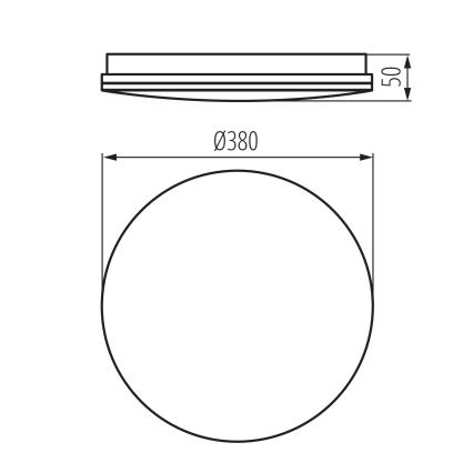 Plafonsko LED svetlo za kupatilo ENELO LED/24W/230V, prečnik 38 cm, IP44