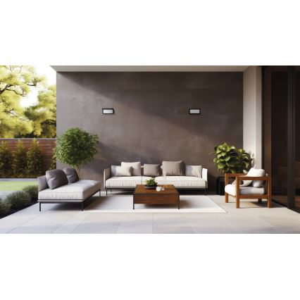 LED spoljašnje zidno svetlo LERTO LED/12W/230V IP54 crna