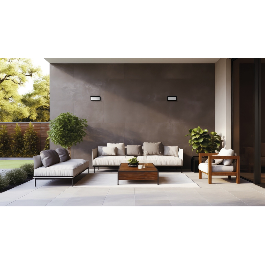 LED spoljašnje zidno svetlo LERTO LED/12W/230V IP54 crna
