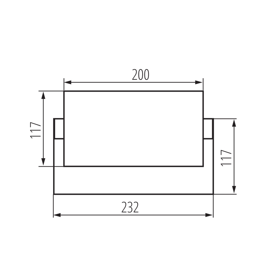 LED spoljna zidna svetiljka XERTO LED/20W/230V 3000/4000/6500K IP65 crna