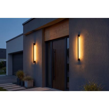 LED spoljašnja zidna svetiljka YALTE LED/8,5W/230V 3000/4000/6500K 93 cm IP54 crna