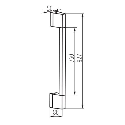 LED spoljašnja zidna svetiljka YALTE LED/8,5W/230V 3000/4000/6500K 93 cm IP54 crna