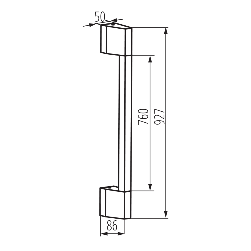 LED spoljašnja zidna svetiljka YALTE LED/8,5W/230V 3000/4000/6500K 93 cm IP54 crna