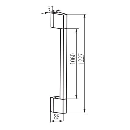 LED spoljašnje zidno svetlo YALTE LED/12W/230V 3000/4000/6500K 123 cm IP54 crna
