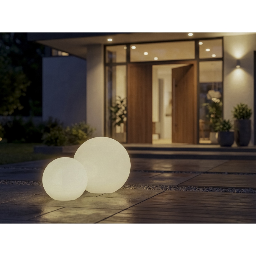 Spoljašnja lampa STONO 1xE27/15W/230V, prečnika 20 cm, IP65, bela