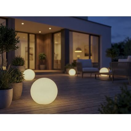 Spoljna lampa STONO 1xE27/20W/230V, prečnik 30 cm, IP65, bela