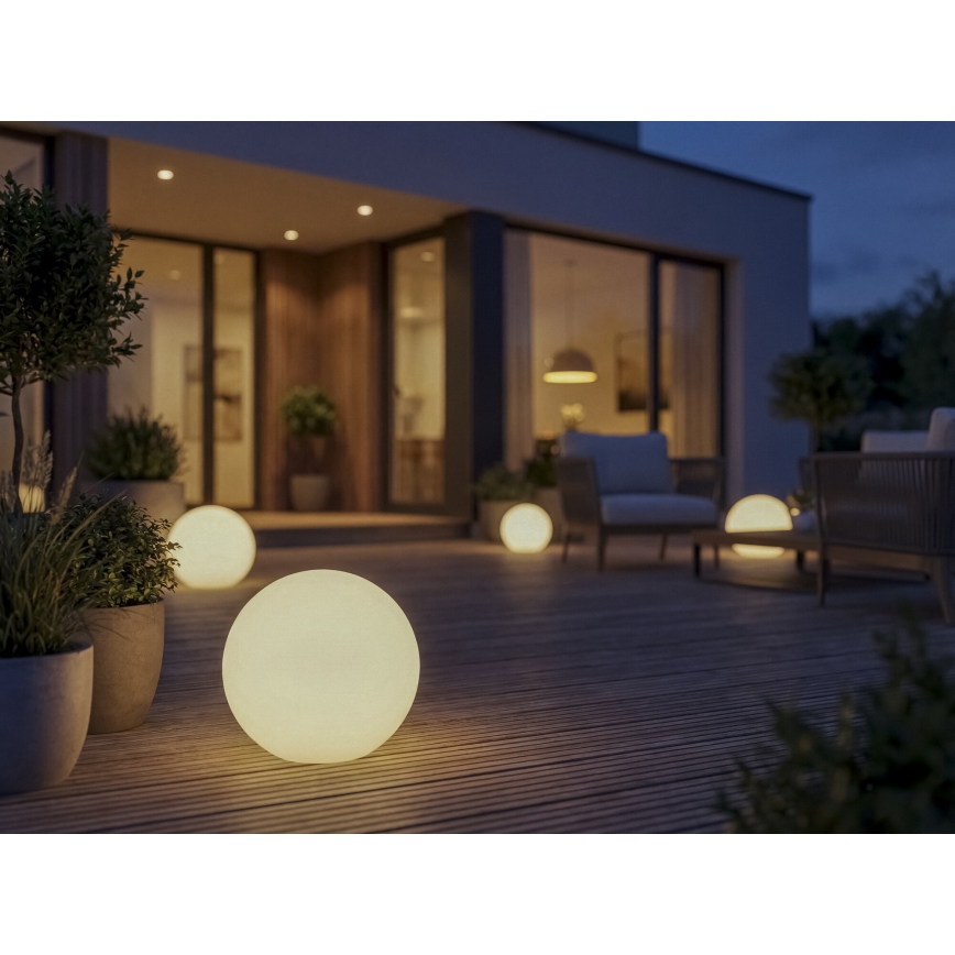 Spoljna lampa STONO 1xE27/20W/230V, prečnik 30 cm, IP65, bela