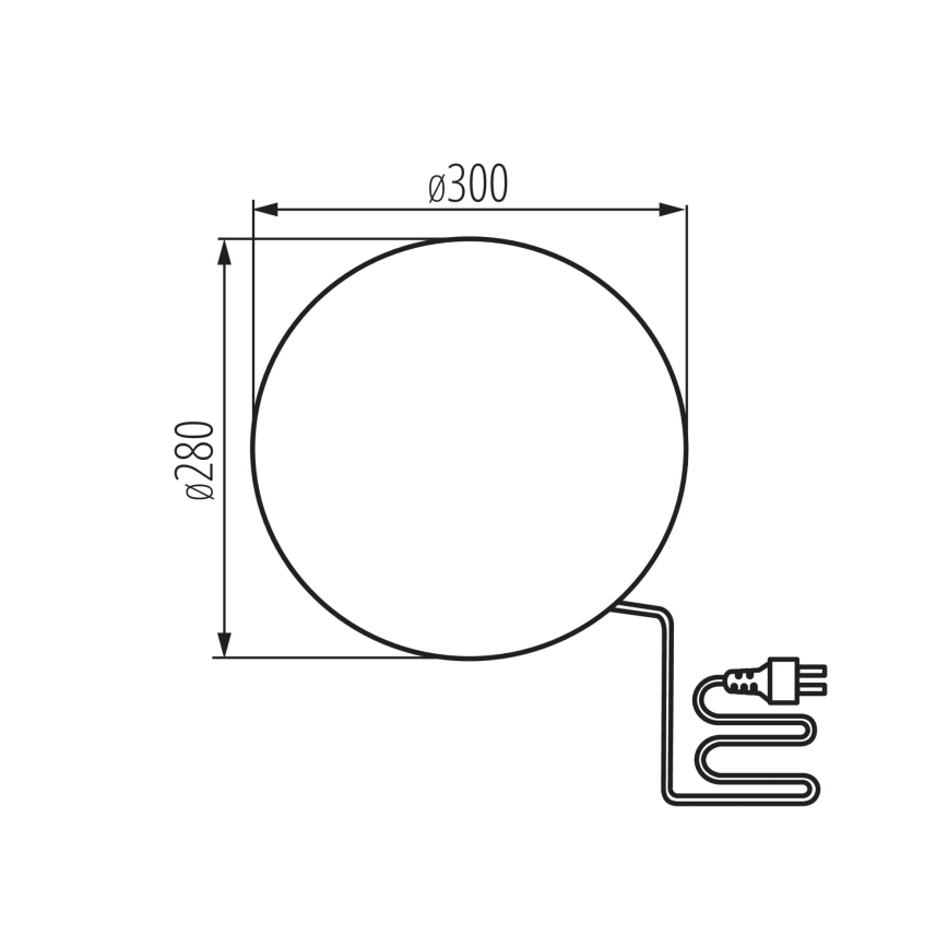 Spoljna lampa STONO 1xE27/20W/230V, prečnik 30 cm, IP65, bela