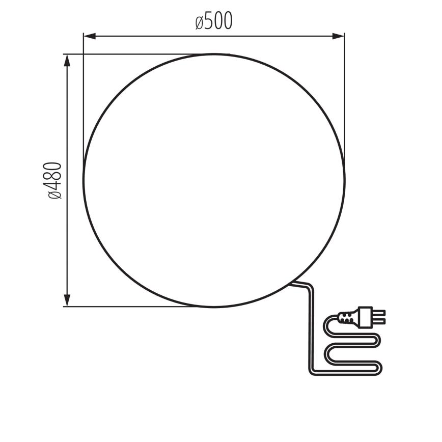 Spoljašnja lampa STONO 1xE27/20W/230V, prečnika 50 cm, IP65, bela