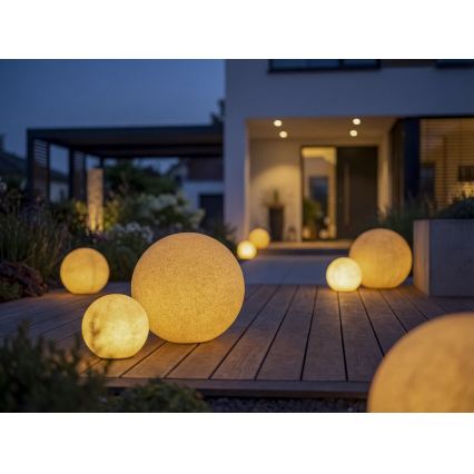 Spoljašnja lampa STONO 1xE27/15W/230V prečnik 20 cm IP65 bež