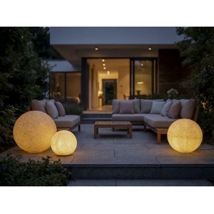 Spoljašnja lampa STONO 1xE27/15W/230V prečnik 20 cm IP65 bež
