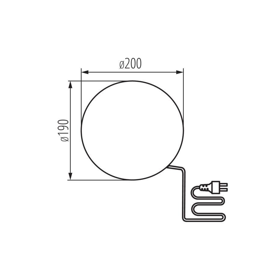 Spoljašnja lampa STONO 1xE27/15W/230V prečnik 20 cm IP65 bež
