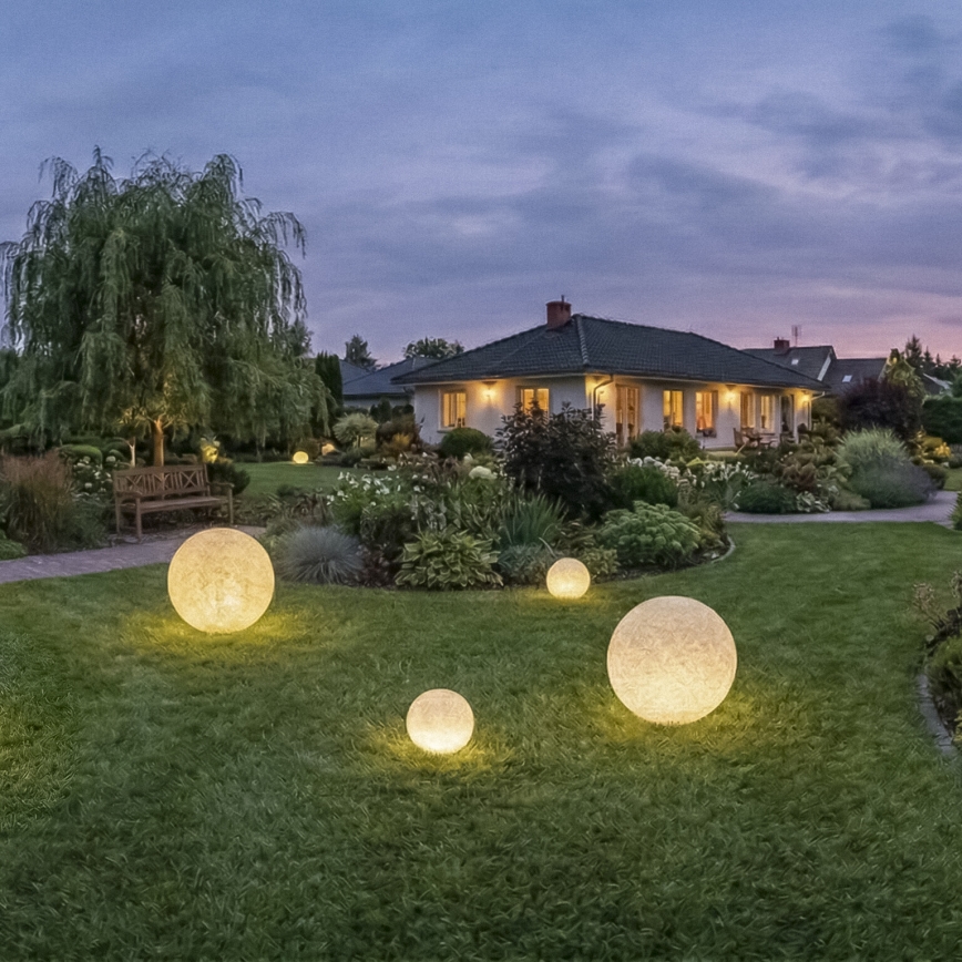 Vanišnja lampa STONO 1xE27/20W/230V prečnika 40 cm IP65 bež