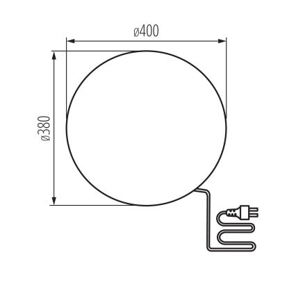 Vanišnja lampa STONO 1xE27/20W/230V prečnika 40 cm IP65 bež