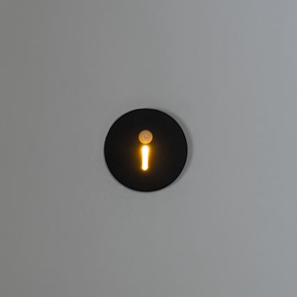 LED svetlo za stepenište sa senzorom pokreta i sumraka MAGNIK LED/1,7W/230V 2700/3300/3900/4600/5700K crno okruglo