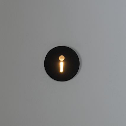 LED svetlo za stepenište sa senzorom pokreta i sumraka MAGNIK LED/1,7W/230V 2700/3300/3900/4600/5700K crno okruglo