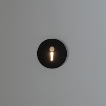 LED svetlo za stepenište sa senzorom pokreta i sumraka MAGNIK LED/1,7W/230V 2700/3300/3900/4600/5700K crno okruglo
