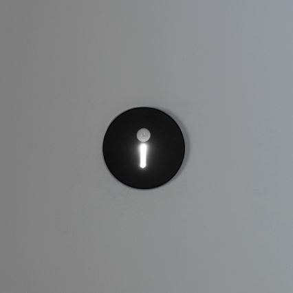 LED svetlo za stepenište sa senzorom pokreta i sumraka MAGNIK LED/1,7W/230V 2700/3300/3900/4600/5700K crno okruglo