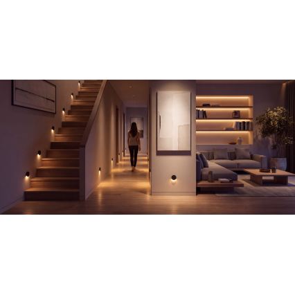 LED svetlo za stepenište MAGNIK LED/1,7W/230V 2700/3300/3900/4600/5700K crno okruglo