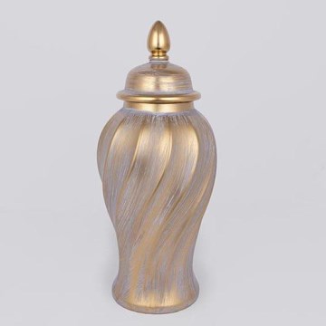 Keramička posuda 40,8 x 17,5 cm zlatna/siva