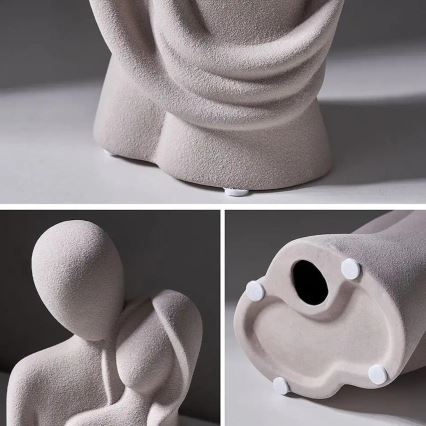 Keramička stolna dekoracija 21x8,5x10 cm bela