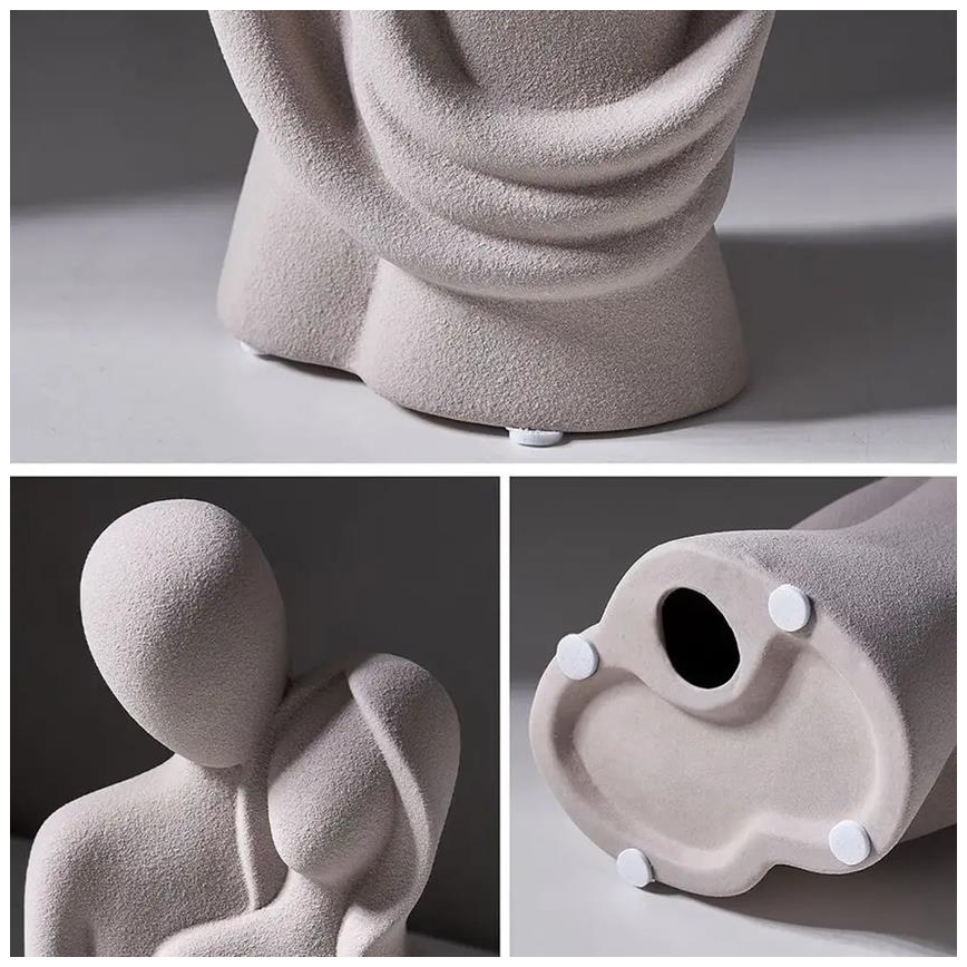 Keramička stolna dekoracija 21x8,5x10 cm bela