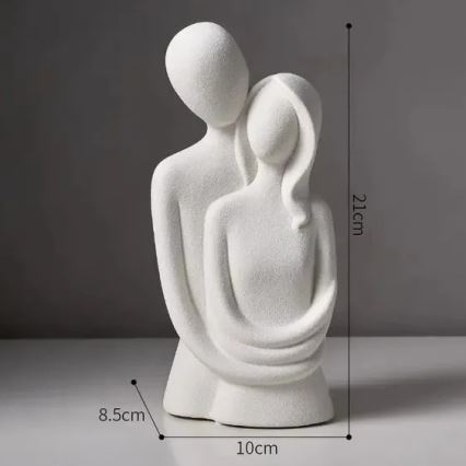 Keramička stolna dekoracija 21x8,5x10 cm bela