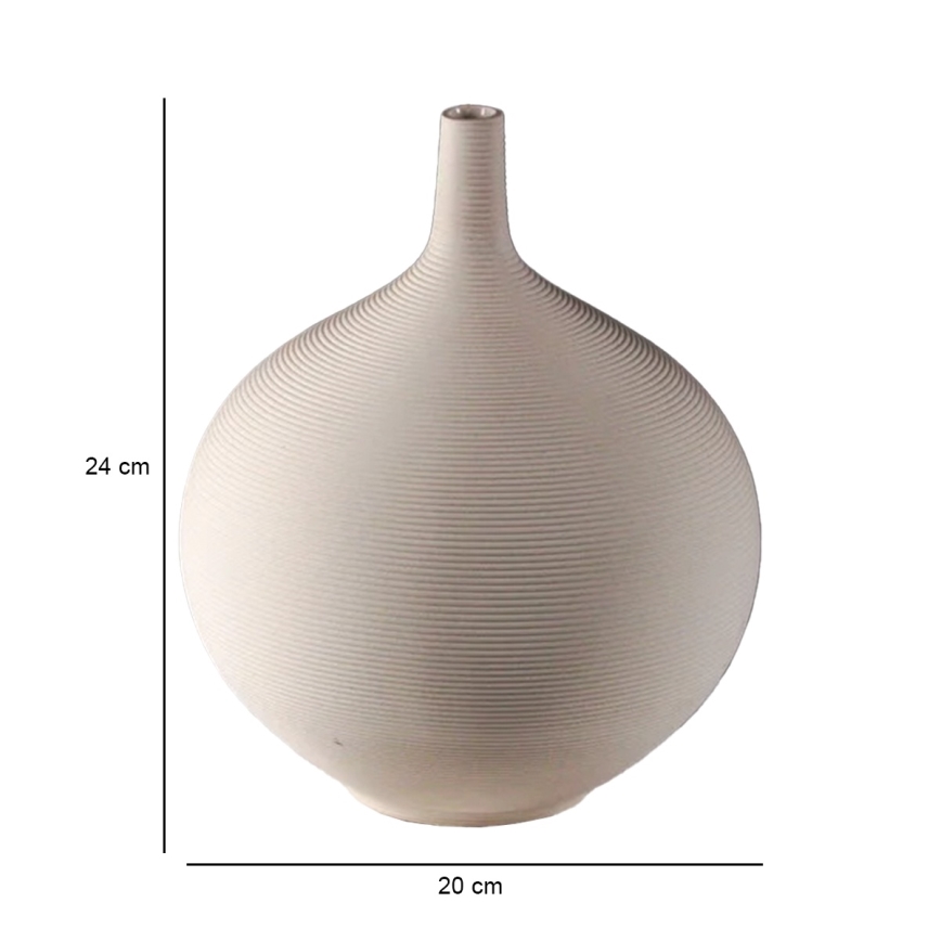 Keramička vaza 24 cm bež