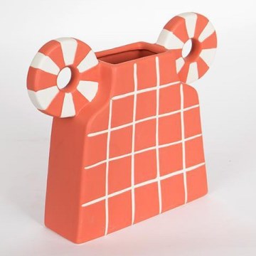 Keramička vaza 30,6x22,5 cm narandžasta