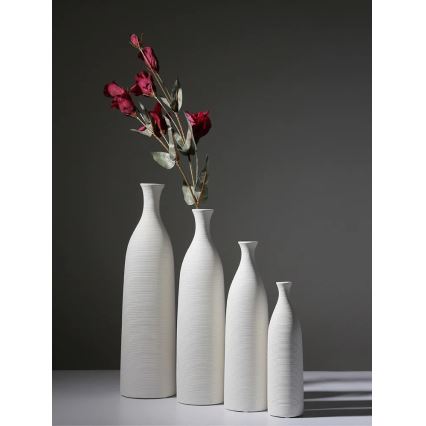 Keramička vaza 46 cm bela