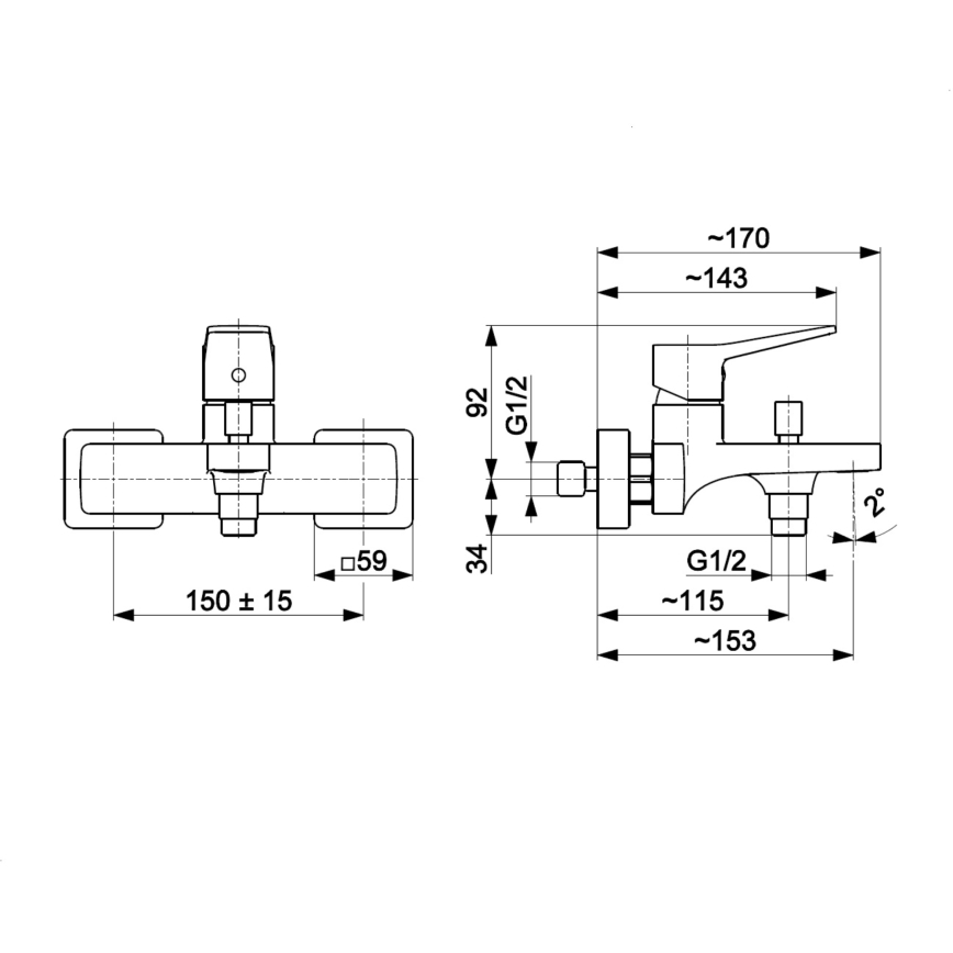 KFA Armatura 4524-010-31 - Kupaonska baterija MALAGA za kadu, četkano zlatna