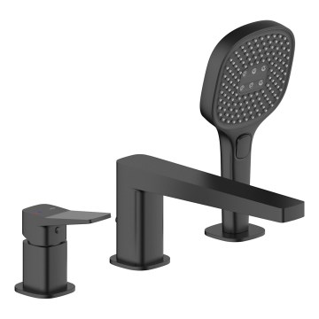 KFA Armatura 4525-210-81 - 3-otvorna baterija za kadu MALAGA crna