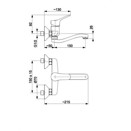 KFA Armatura 5240-810-00 - Baterija za umivaonik MORRIS sjajni hrom