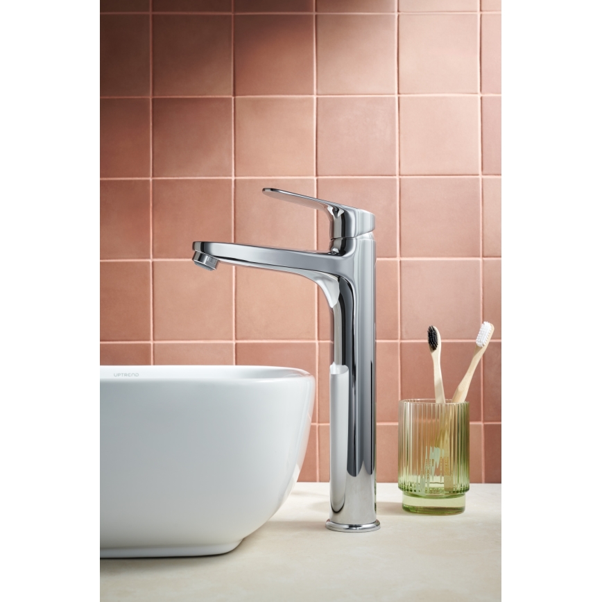 KFA Armatura 5552-712-00 - Baterija za umivaonik + odliv sa preljevom OTAVA 30,2 cm sjajni hrom